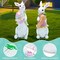 2PCS Large Easter Yard Decorations – Outdoor Bunny Signs with Metal Stakes, Waterproof Lawn and Garden Pathway Decorations